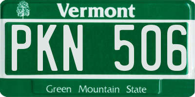 VT license plate PKN506