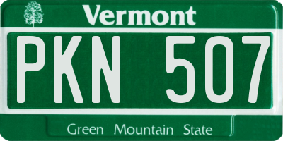 VT license plate PKN507
