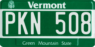 VT license plate PKN508