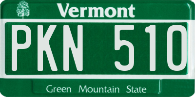 VT license plate PKN510