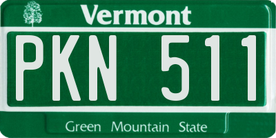 VT license plate PKN511