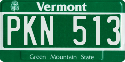 VT license plate PKN513