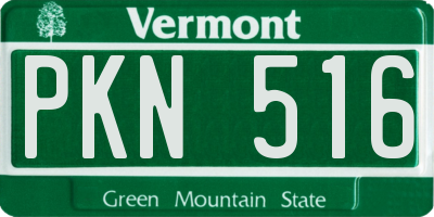 VT license plate PKN516