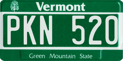 VT license plate PKN520