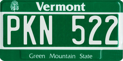 VT license plate PKN522