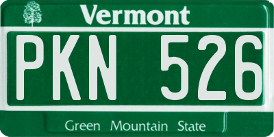 VT license plate PKN526
