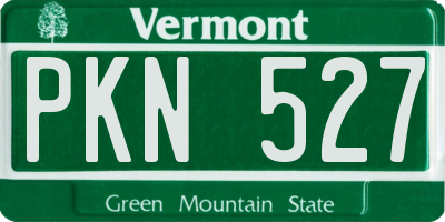 VT license plate PKN527