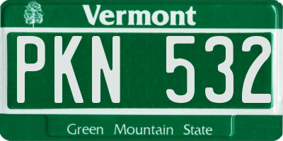 VT license plate PKN532