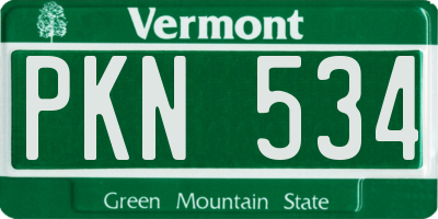 VT license plate PKN534