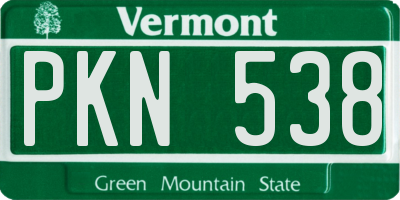 VT license plate PKN538