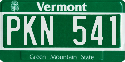 VT license plate PKN541