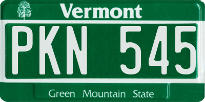 VT license plate PKN545