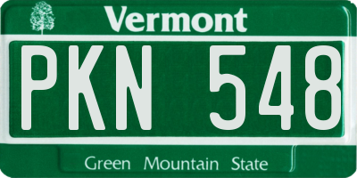 VT license plate PKN548