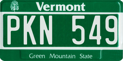 VT license plate PKN549