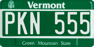 VT license plate PKN555
