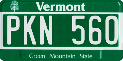VT license plate PKN560