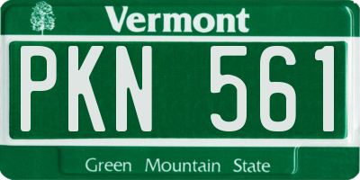 VT license plate PKN561