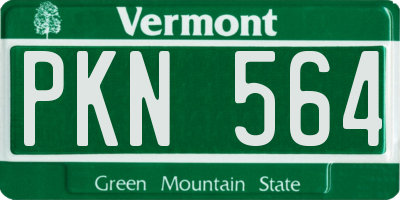 VT license plate PKN564
