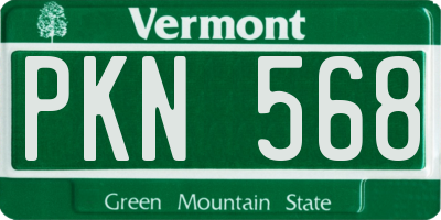 VT license plate PKN568