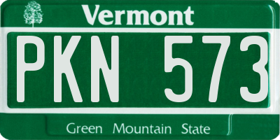 VT license plate PKN573