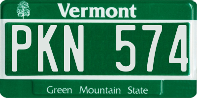 VT license plate PKN574