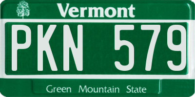 VT license plate PKN579