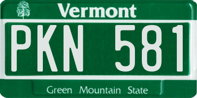 VT license plate PKN581