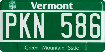 VT license plate PKN586