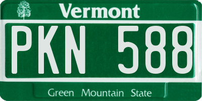 VT license plate PKN588