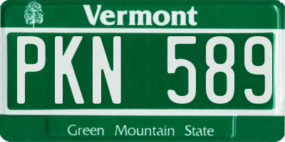 VT license plate PKN589