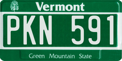 VT license plate PKN591