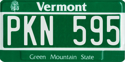 VT license plate PKN595