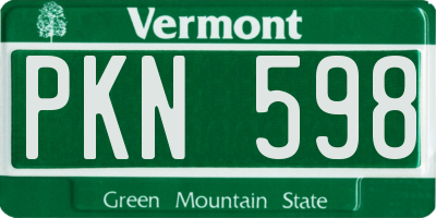 VT license plate PKN598