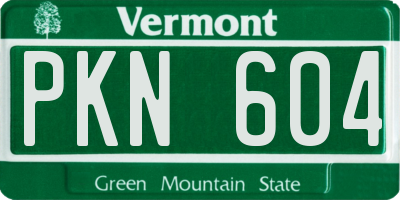 VT license plate PKN604