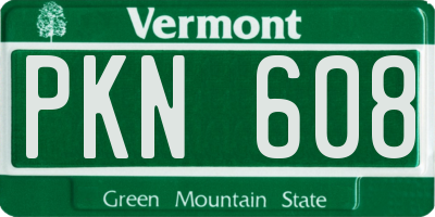 VT license plate PKN608