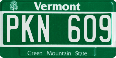 VT license plate PKN609