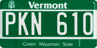 VT license plate PKN610