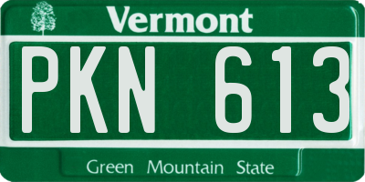 VT license plate PKN613