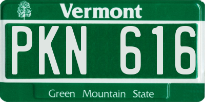 VT license plate PKN616