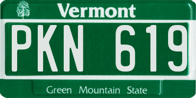 VT license plate PKN619