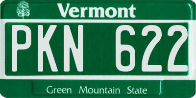 VT license plate PKN622