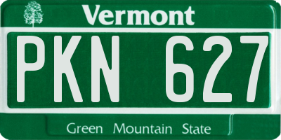 VT license plate PKN627