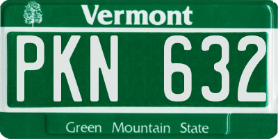VT license plate PKN632