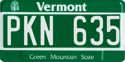 VT license plate PKN635