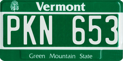 VT license plate PKN653