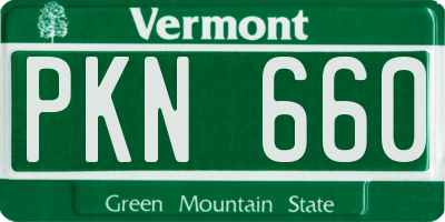 VT license plate PKN660