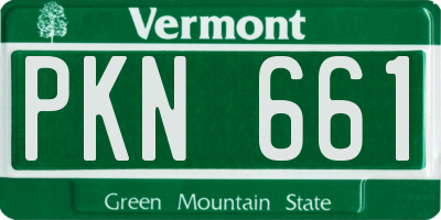 VT license plate PKN661