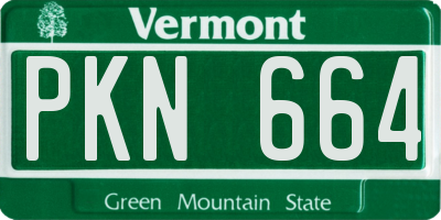 VT license plate PKN664