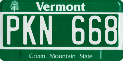 VT license plate PKN668