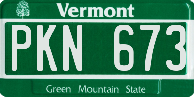 VT license plate PKN673